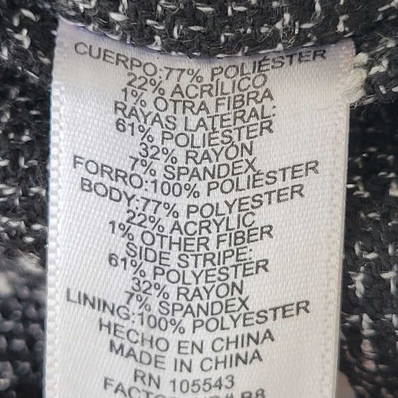 Narciso Rodriguez Black Grey Tweed Mini Pencil Skirt Office Boss Lady Sz 10 - Picture 9 of 11